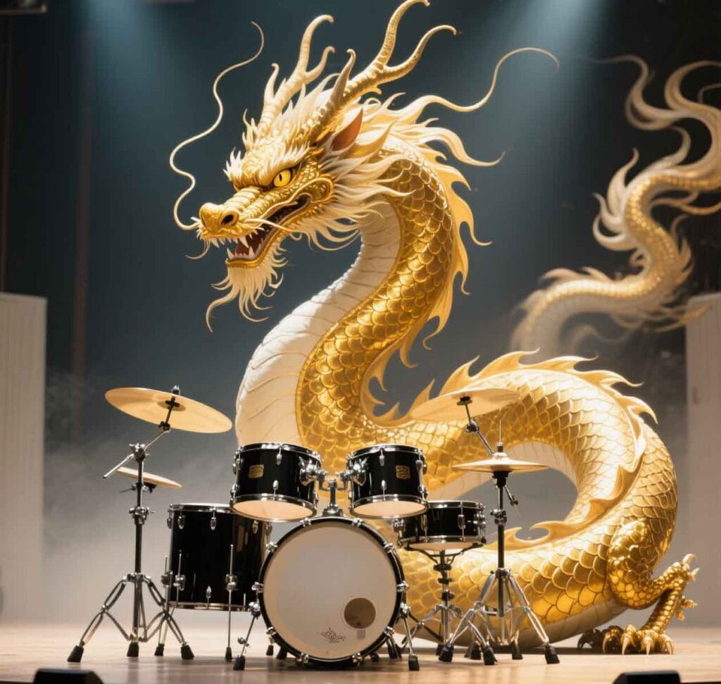 loongdrum china drum dragon