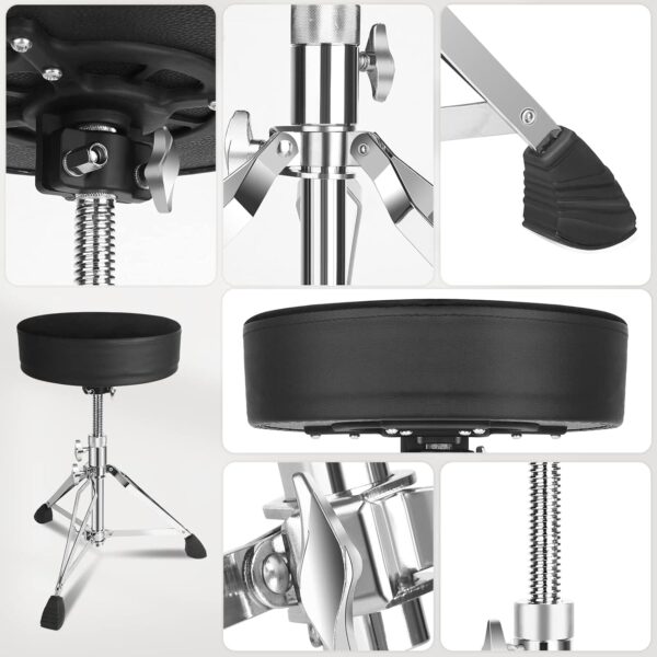 Round Spindle Drum Stool - Image 6
