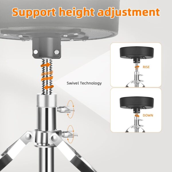 Round Spindle Drum Stool - Image 5